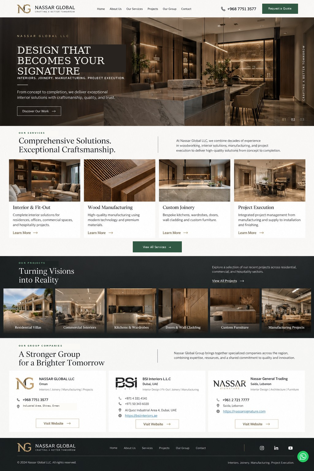 Nassar Global LLC website
